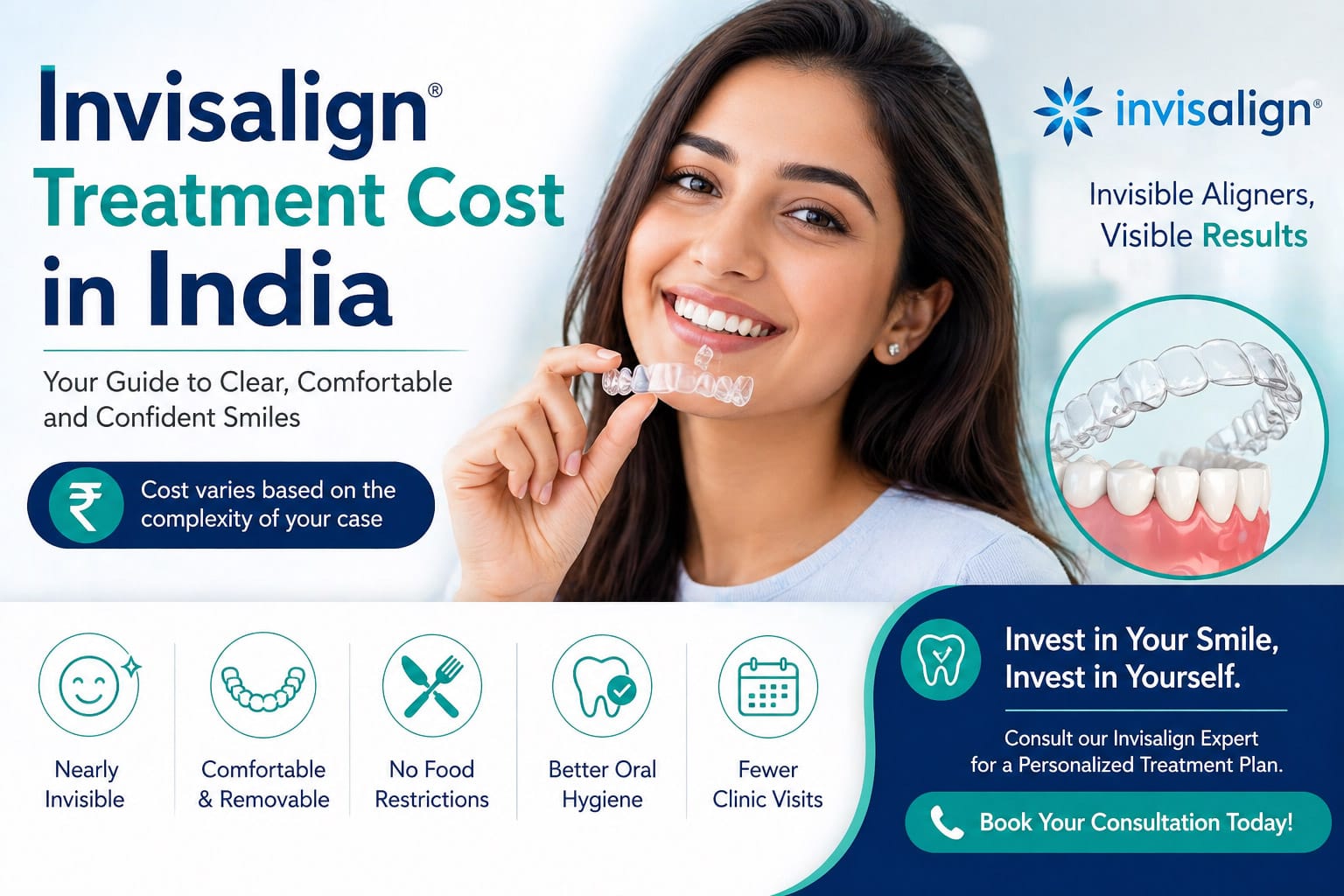 Invisalign Treatment Cost in India and Ahmedabad